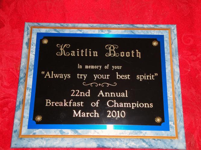 Kate's Plaque
