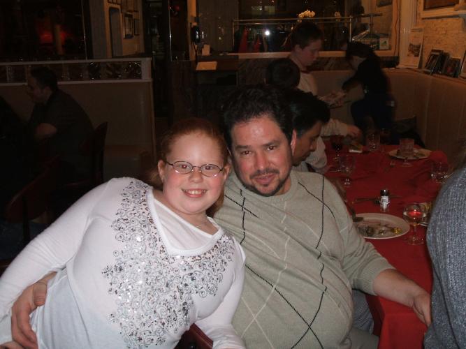 Katie Face & Daddy Christmas 2006